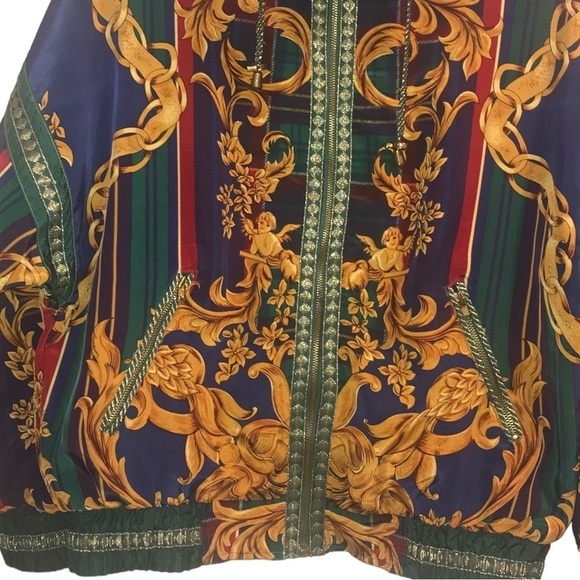 Vintage Margos Jacket Windbreaker Chain Link Ángel Cherub Woman’s Large - Picture 7 of 11